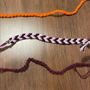 Chevron and macrame bracelets